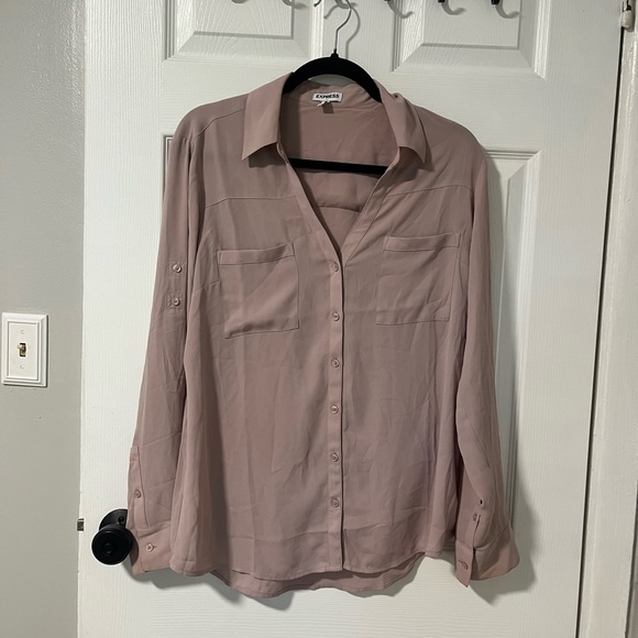 Express Tops - Express tan/beige blouse